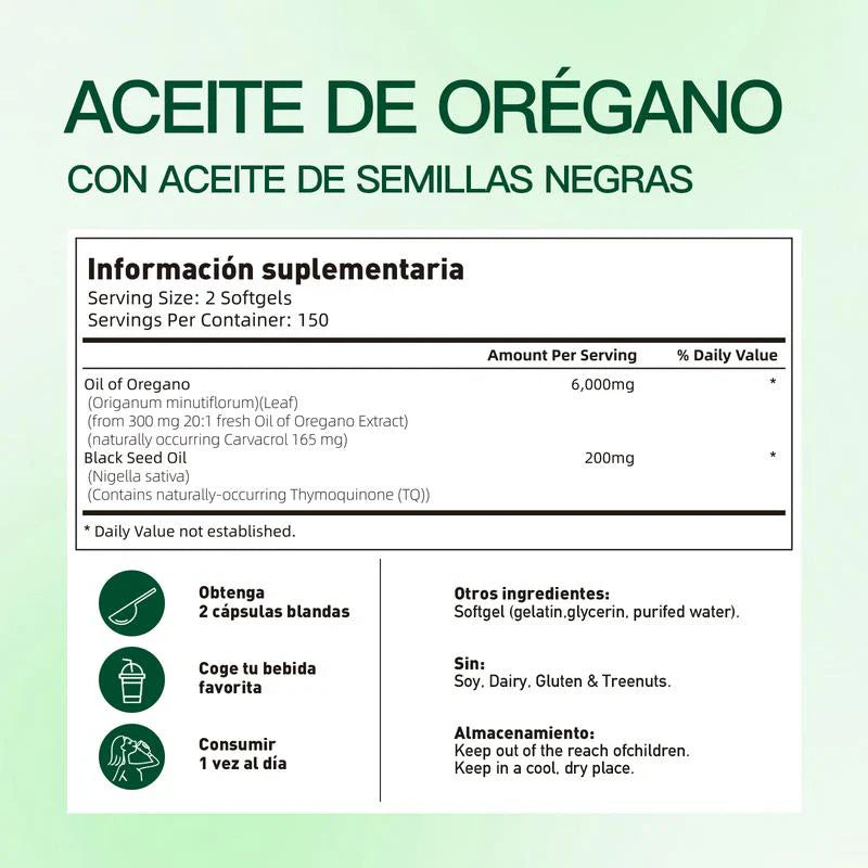Aceite de Orégano |Suplemento Antioxidante Natural (Edición Limitada)